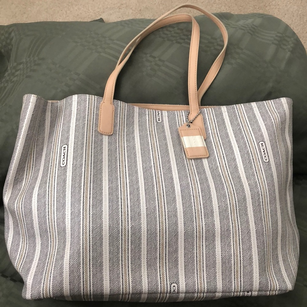 Coach coated cotton tote.